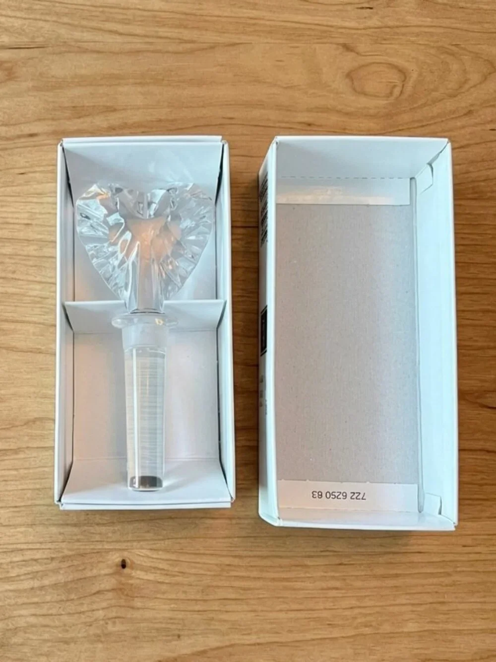 Vintage Mikasa Crystal Heart Venus Wine Bottle Stopper New In Box